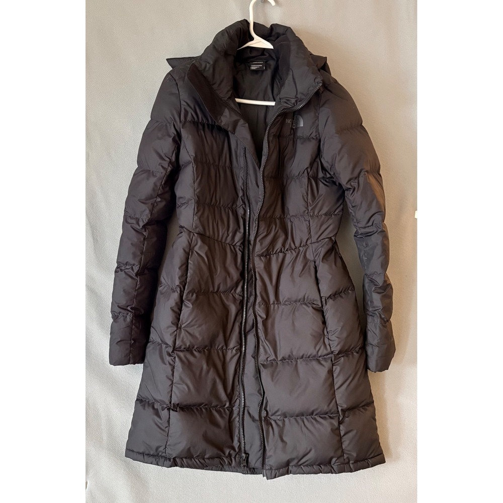 The North Face Metropolis Down Parka Black Puffer Coat Hooded Womens Small